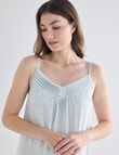 Whistle Sleep Strappy Nightie, Aqua Stripe product photo View 04 S