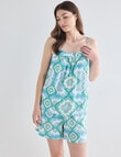 Whistle Sleep Short PJ Set, Scarf Print product photo