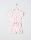 Teeny Weeny Strawberry Fields Play Romper, White & Pink product photo