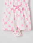 Teeny Weeny Strawberry Fields Play Romper, White & Pink product photo View 03 S