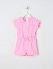 Teeny Weeny Strawberry Fields Play Romper, Pop Pink product photo