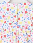 Teeny Weeny Strawberry Fields Play Tiered Dress, White product photo View 03 S