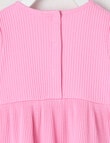 Teeny Weeny Strawberry Fields Play Tiered Dress, Pop Pink product photo View 03 S