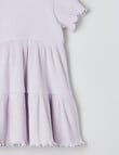 Teeny Weeny Strawberry Fields Rib Tiered Dress, Lilac product photo View 02 S