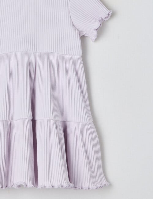 Teeny Weeny Strawberry Fields Rib Tiered Dress, Lilac product photo View 02 L