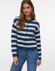 Vero Moda Gold Stripe Long Sleeve Cardigan, Denim & Birch product photo