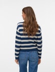 Vero Moda Gold Stripe Long Sleeve Cardigan, Denim & Birch product photo View 02 S