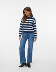 Vero Moda Gold Stripe Long Sleeve Cardigan, Denim & Birch product photo View 04 S