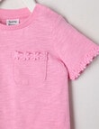 Teeny Weeny Strawberry Fields Play Short Sleeve Tee, Pop Pink product photo View 02 S