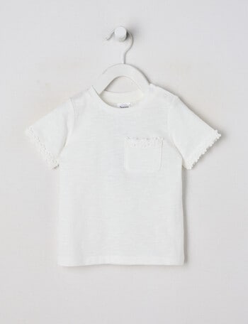 Teeny Weeny Strawberry Fields Play Short Sleeve Tee, White product photo
