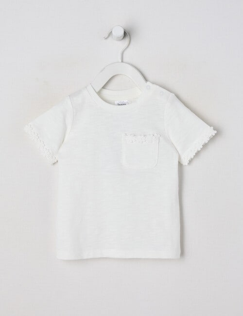 Teeny Weeny Strawberry Fields Play Short Sleeve Tee, White product photo