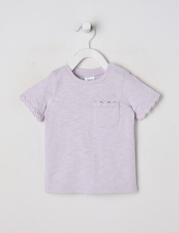 Teeny Weeny Strawberry Fields Play Short Sleeve Tee, Lilac product photo