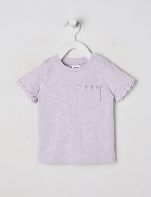 Teeny Weeny Strawberry Fields Play Short Sleeve Tee, Lilac product photo