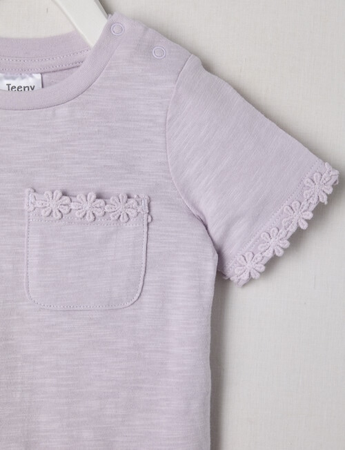 Teeny Weeny Strawberry Fields Play Short Sleeve Tee, Lilac product photo View 02 L