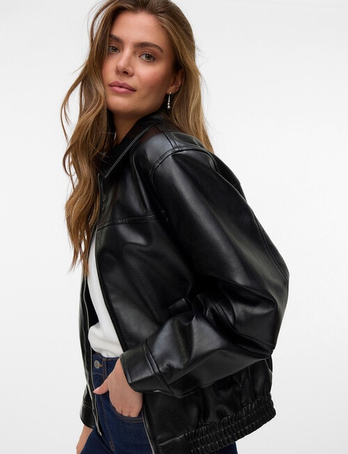 Vero Moda Talua Short Coated Jacket, Black product photo