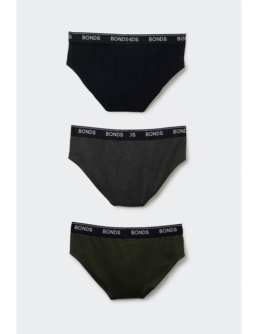 Bonds Guyfront Brief, 3-Pack, Kombu, Asphalt Marle & Nu Black product photo View 02 L