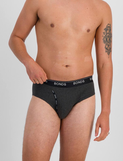 Bonds Guyfront Brief, 3-Pack, Kombu, Asphalt Marle & Nu Black product photo View 03 L