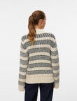 Vero Moda Skye Long Sleeve Highneck Pullover, Birch product photo View 02 S