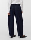 Vero Moda Kaitlin Wide Barrel Jean, Dark Blue Denim product photo View 02 S