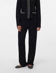 Vero Moda Gold Contrast Loose Knit Pant, Black product photo
