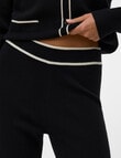 Vero Moda Gold Contrast Loose Knit Pant, Black product photo View 03 S