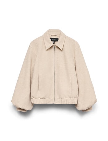 Vero Moda Maddie Short Jacket, Oatmeal Melange product photo