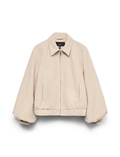 Vero Moda Maddie Short Jacket, Oatmeal Melange product photo