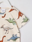 Teeny Weeny Dino Roar Knit Romper Dino AOP,Cream product photo View 02 S