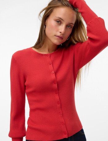 Vero Moda Oaklynn Knit Cardigan, Molten Lava product photo