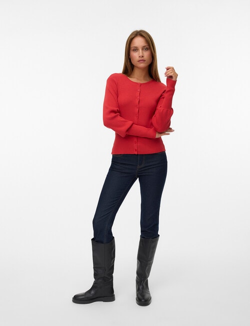 Vero Moda Oaklynn Knit Cardigan, Molten Lava product photo View 04 L