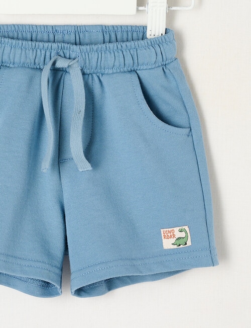 Teeny Weeny Dino Roar Play Terry Short, Cerulean Blue product photo View 02 L