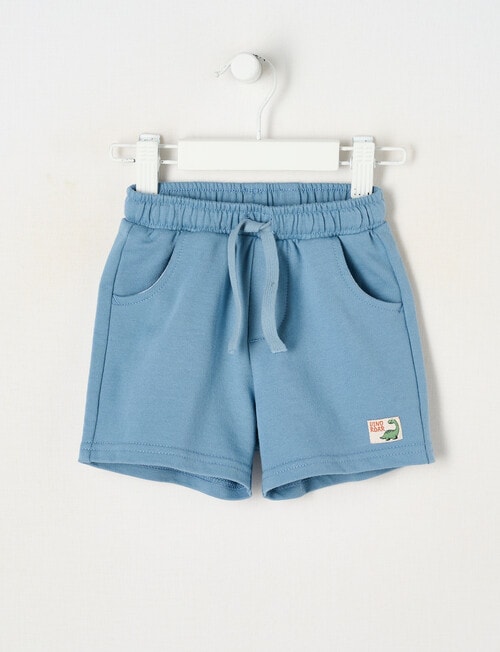Teeny Weeny Dino Roar Play Terry Short, Cerulean Blue product photo View 04 L