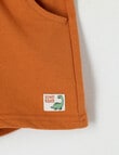 Teeny Weeny Dino Roar Play Terry Short, Ginger Biscuit product photo View 02 S