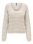 ONLY Pamela V-Neck Knit Pullover, Birch product photo