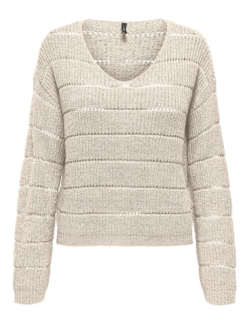 ONLY Pamela V-Neck Knit Pullover, Birch product photo