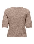 ONLY Starla Round Neck Knit Top, Mocha Meringue Melange product photo View 02 S