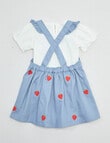 Teeny Weeny Strawberry Fields Tee & Denim Pinny Set, 2-Piece, Denim product photo View 02 S