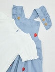Teeny Weeny Strawberry Fields Tee & Denim Pinny Set, 2-Piece, Denim product photo View 05 S