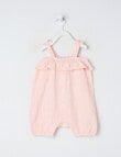 Teeny Weeny Strawberry Field Muslin Romper, Pink product photo