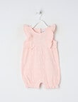 Teeny Weeny Strawberry Field Muslin Shortall, Pink product photo
