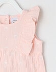 Teeny Weeny Strawberry Field Muslin Shortall, Pink product photo View 02 S