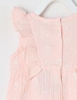 Teeny Weeny Strawberry Field Muslin Shortall, Pink product photo View 03 S