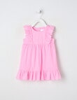 Teeny Weeny Strawberry Fields Play Embroidery Dress, Pop Pink product photo