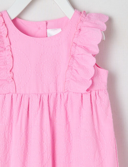 Teeny Weeny Strawberry Fields Play Embroidery Dress, Pop Pink product photo View 02 L
