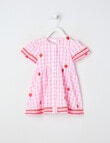 Teeny Weeny Strawberry Fields Play Pink Check Dress, Pink product photo