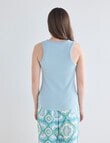 Whistle Sleep Shelf Bra Tank, Aqua product photo View 02 S