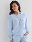 Ella J Knit Honeycomb Jumper, Pale Blue product photo View 05 S
