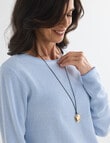 Ella J Knit Honeycomb Jumper, Pale Blue product photo View 06 S