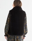 Whistle Faux Fur Gilet, Black product photo View 02 S