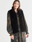 Whistle Faux Fur Gilet, Black product photo View 07 S